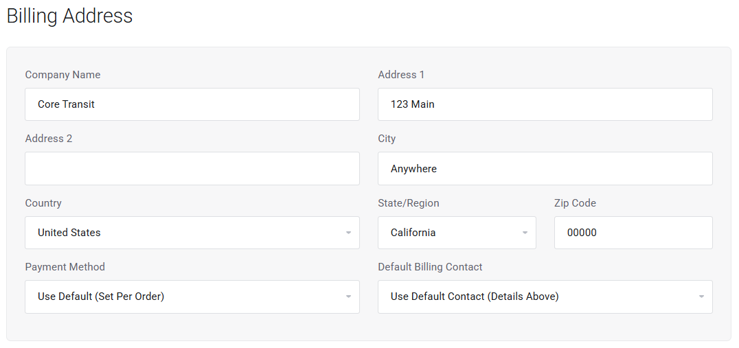billing preferences